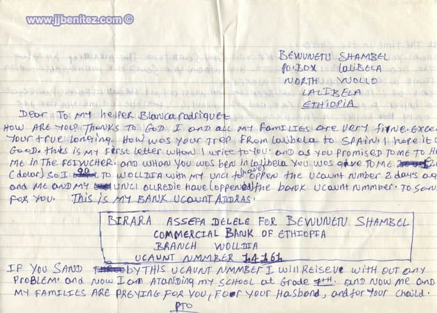 Carta de Bewunetu a Blanca