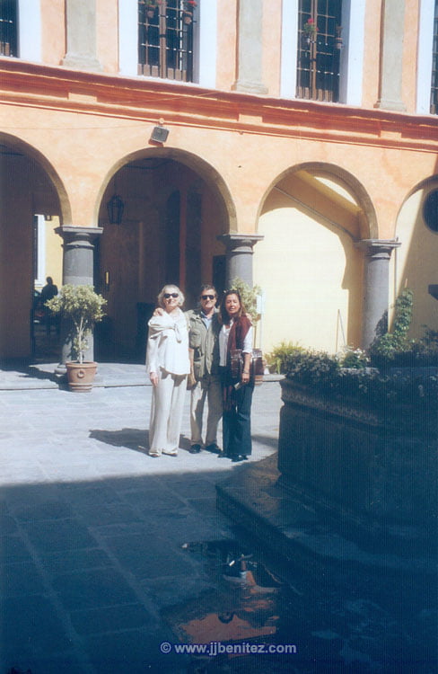 Margaret (izquierda), con Blanca y Juanjo, en Atlixco