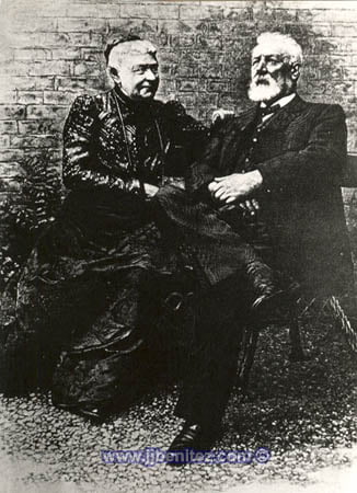 Jules Verne con Honorine, su mujer.
